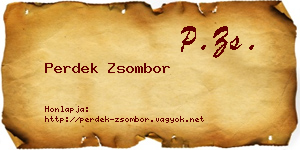 Perdek Zsombor névjegykártya
